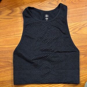 Aura Cropped Tank Top Navy